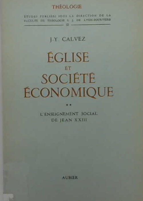 Église et société économique, l'enseignement social de Jean XXIII