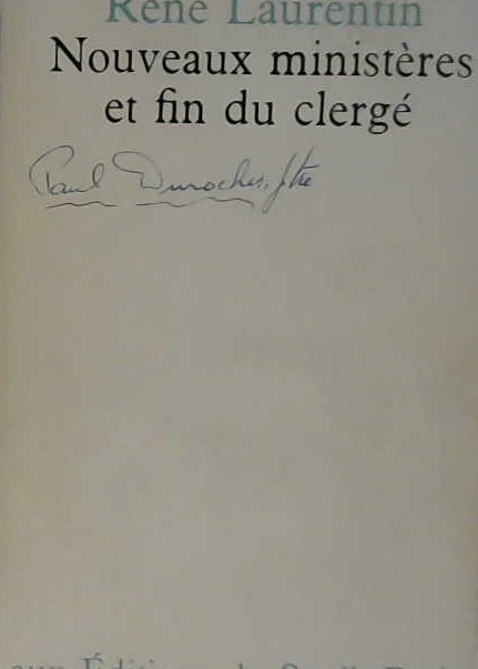 Nouveau ministère et fin du clergé