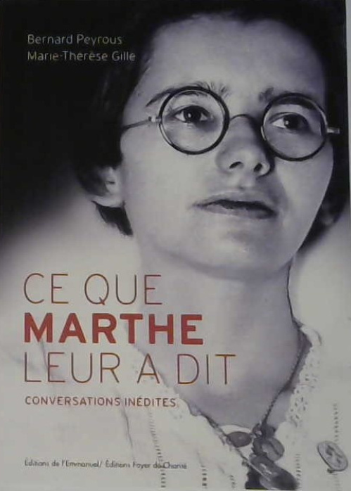 Ce que Marthe leur a dit