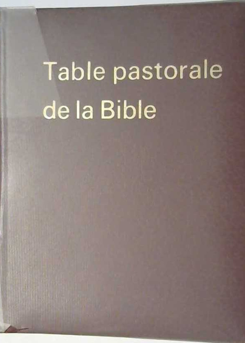Table pastorale de la Bible