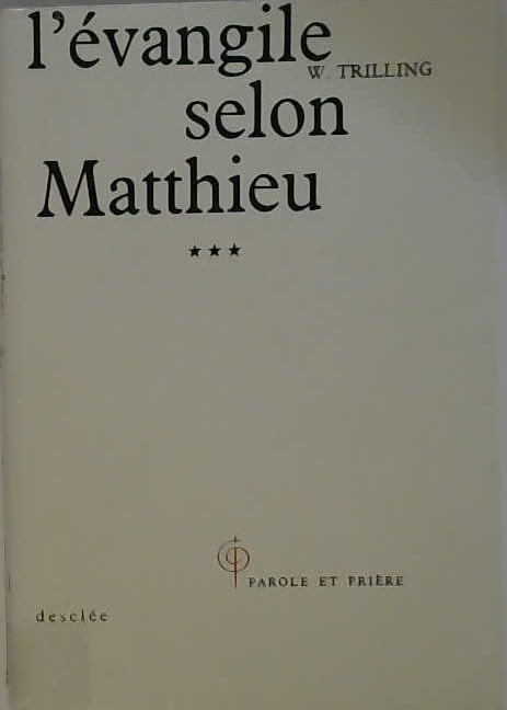 L'évangile selon Mathieu (tome 3)