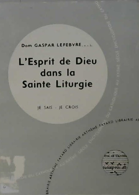L'Esprit de Dieu dans la sainte Liturgie
