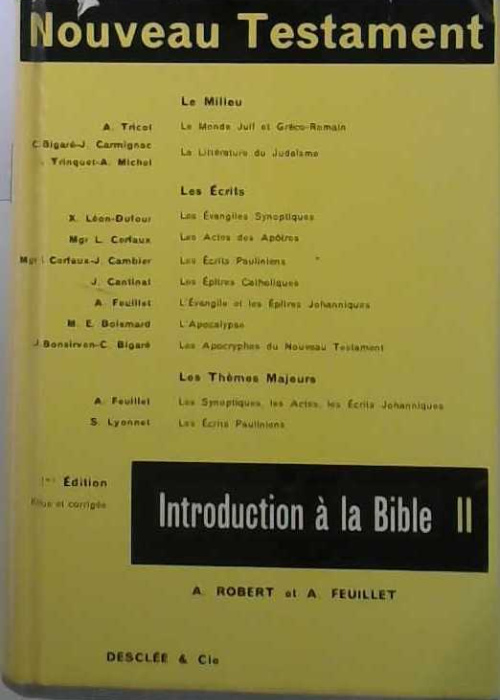 Introduction à la Bible 2 (Nouveau Testament)